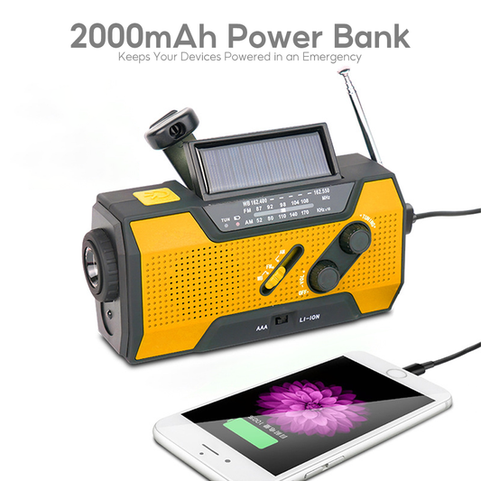 ANTRA Hand Crank Emergency Radio Weather Radio 3 in 1, FM/AM Solar Charging, Flashlight, Reading Lamp & SOS Alarm for Camping, Hiking, Survival