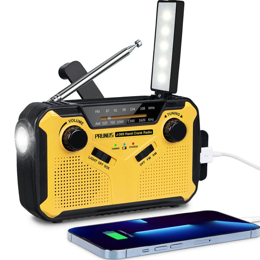 🎁BLACK FRIDAY🔥Emergency Radio Portable Solar Hand Crank USB- Batteries Rechargeable Torch Reading Lamp SOS Alarm for Emergencies