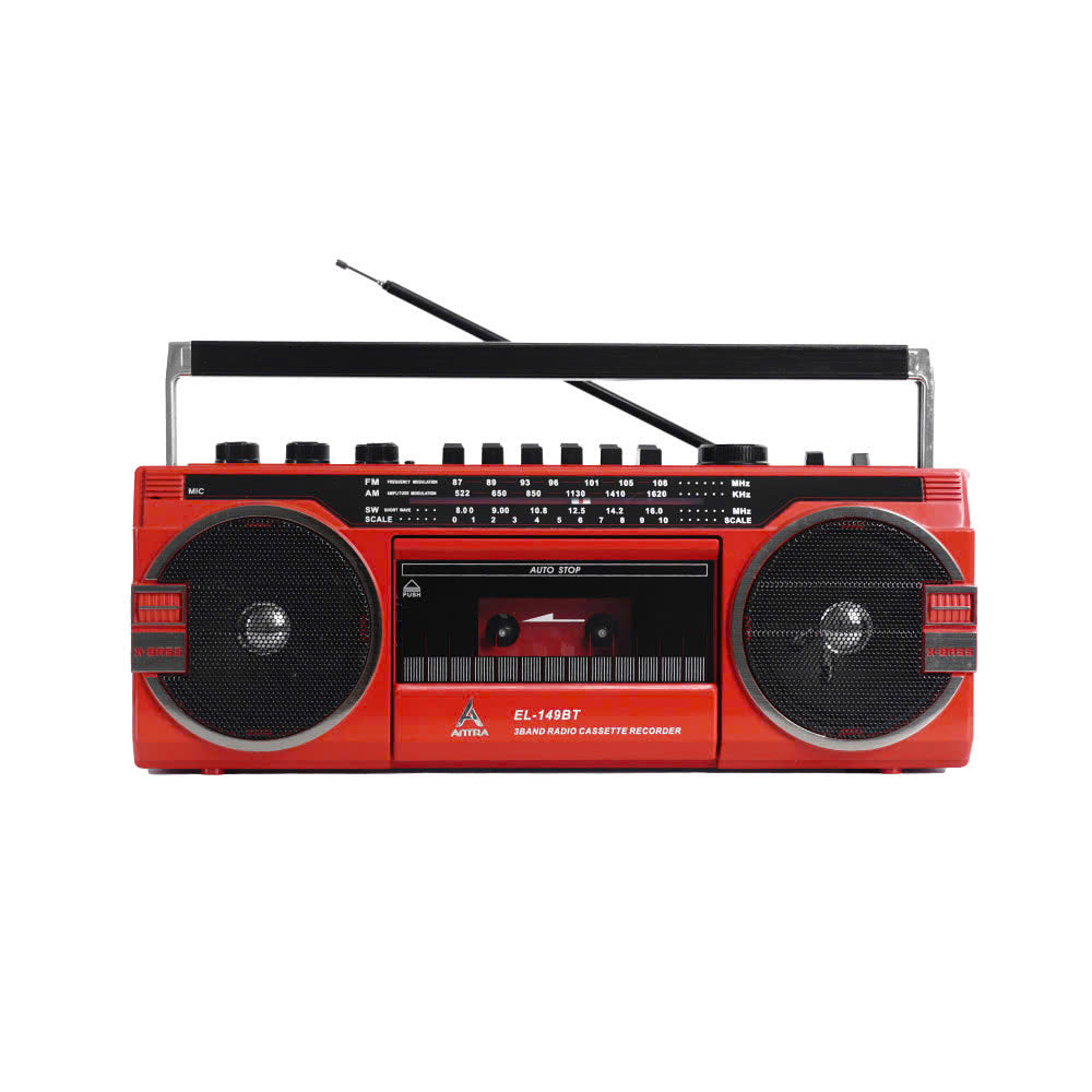 ANTRA EL-149 BT Cassette Radio - High Signal Reception, Bluetooth, USB, SD, and Cassette Recorder